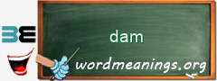 WordMeaning blackboard for dam